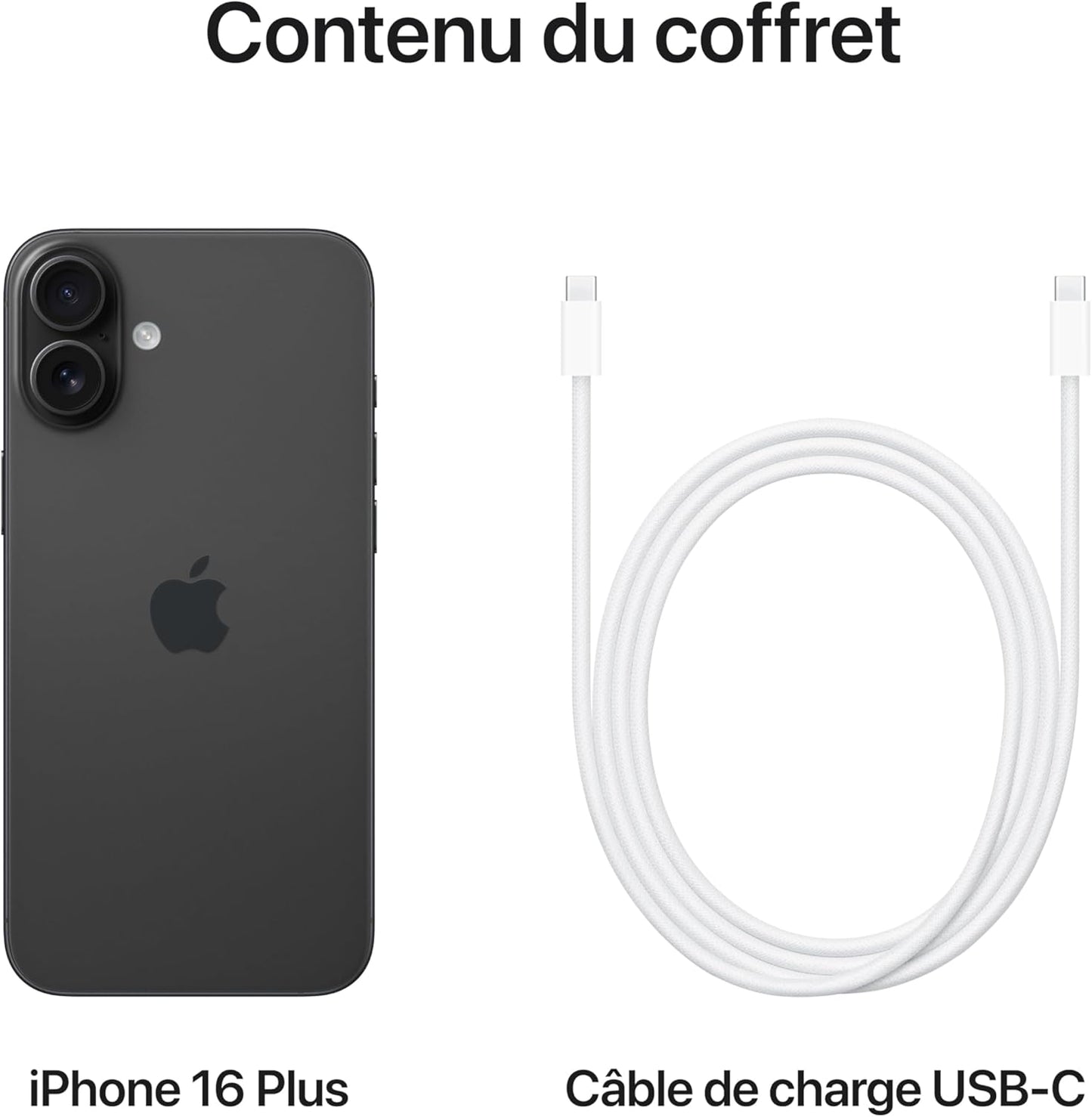 Apple iPhone 16 Plus Noir 128 Go