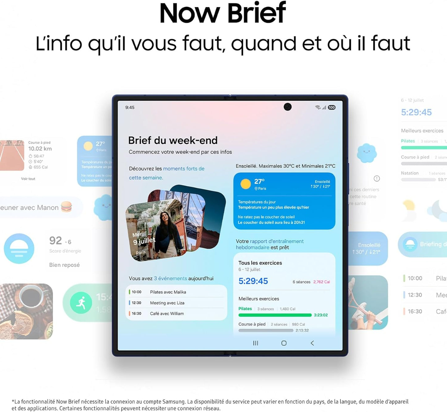 Samsung Galaxy Z Fold7 5G avec Galaxy AI, 256 Go Bleu nuit