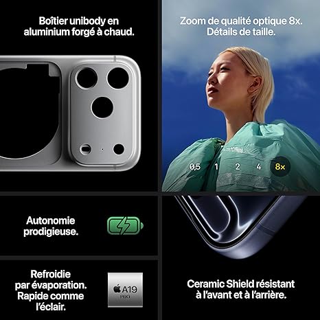 Apple iPhone 17 Pro Max Bleu intense 512 Go