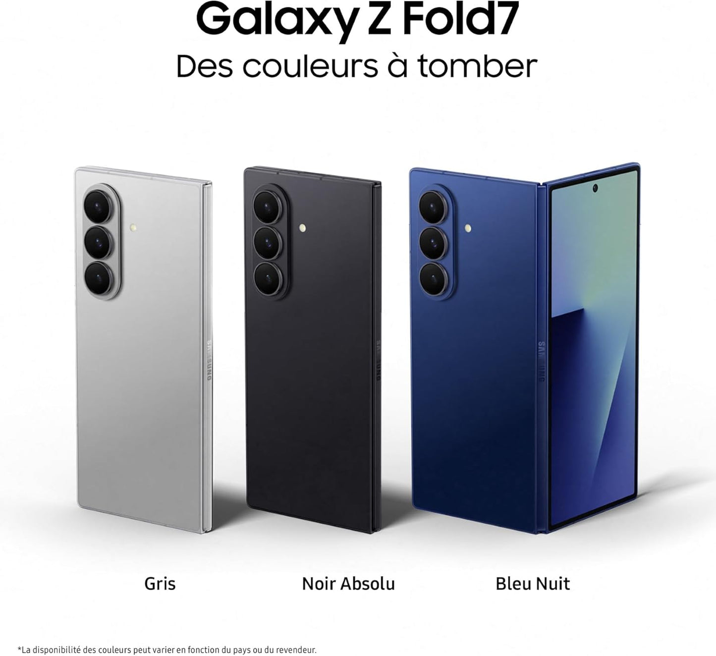 Samsung Galaxy Z Fold7 5G avec Galaxy AI, 256 Go Bleu nuit