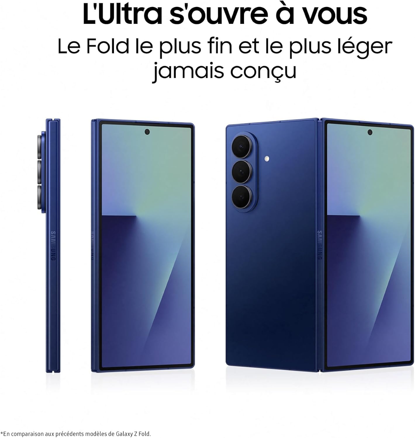 Samsung Galaxy Z Fold7 5G avec Galaxy AI, 256 Go Bleu nuit