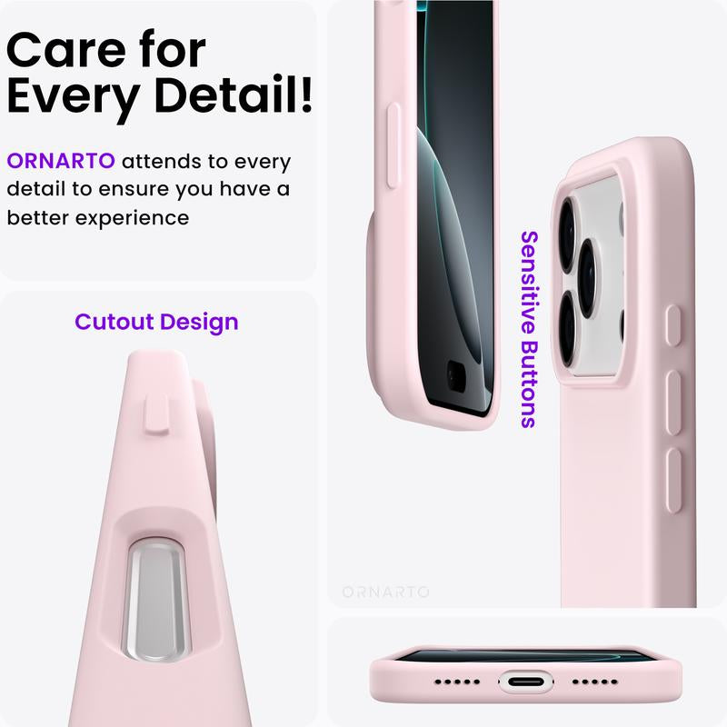 Coque en silicone MagSafe pour iPhone 17 , 17 Pro , 17 Pro Max , Air