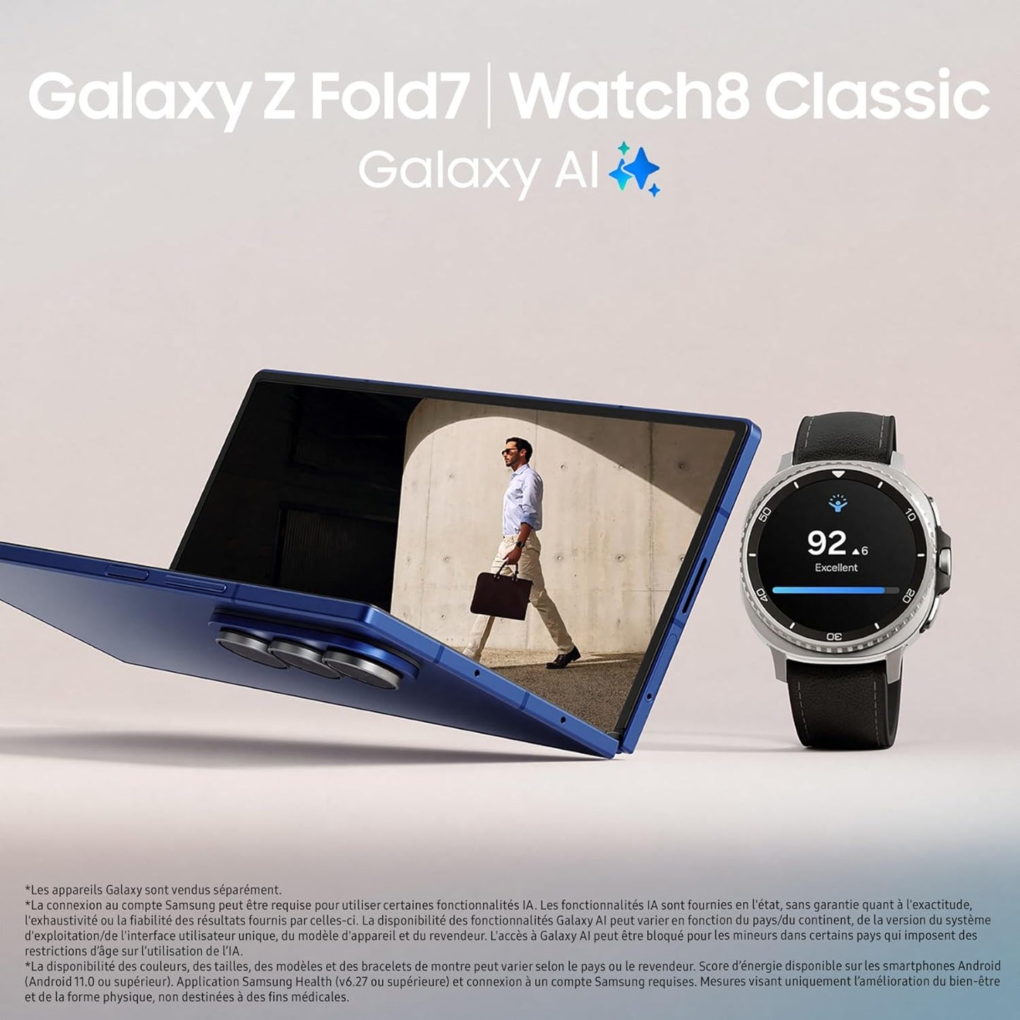 Samsung Galaxy Z Fold7 5G avec Galaxy AI, 256 Go Bleu nuit