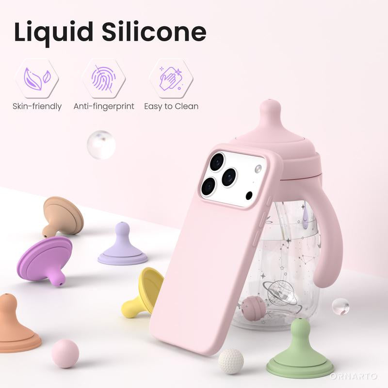 Coque en silicone MagSafe pour iPhone 17 , 17 Pro , 17 Pro Max , Air