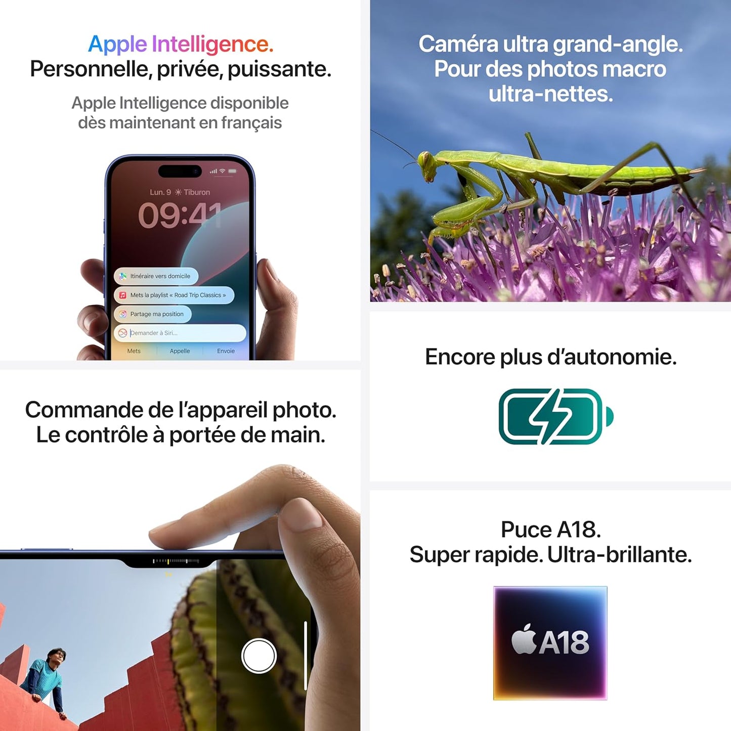 Apple iPhone 16 Plus Noir 128 Go