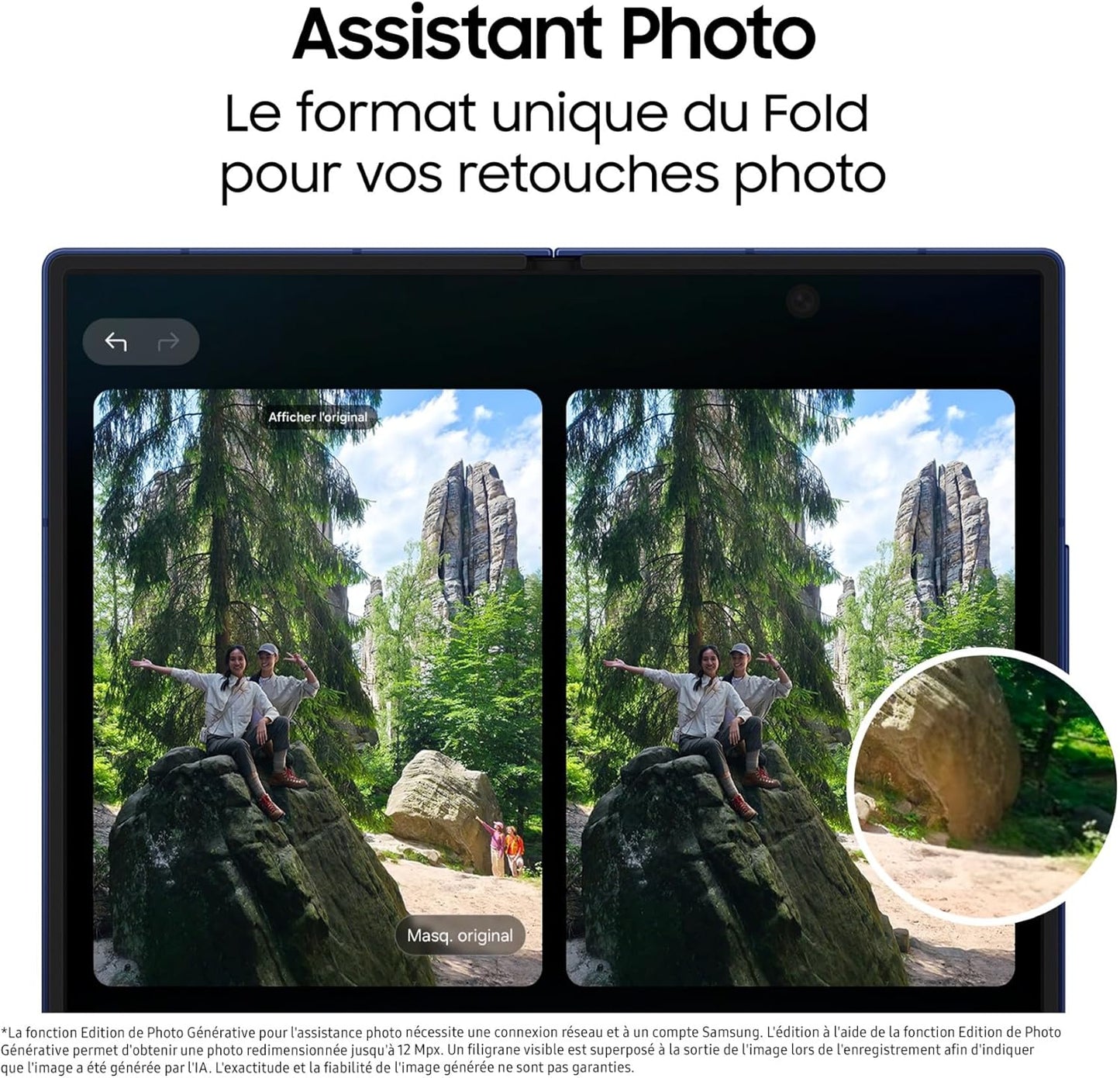 Samsung Galaxy Z Fold7 5G avec Galaxy AI, 256 Go Bleu nuit