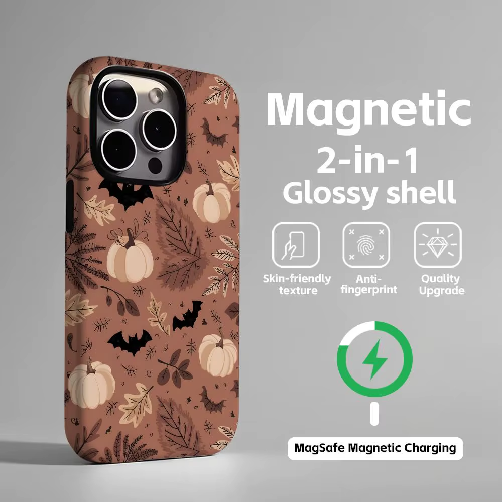 Coque Automne, Halloween  pour iphone 17/16/15/14/13/ Pro/ Pro max et Samsung S25/24/23/22