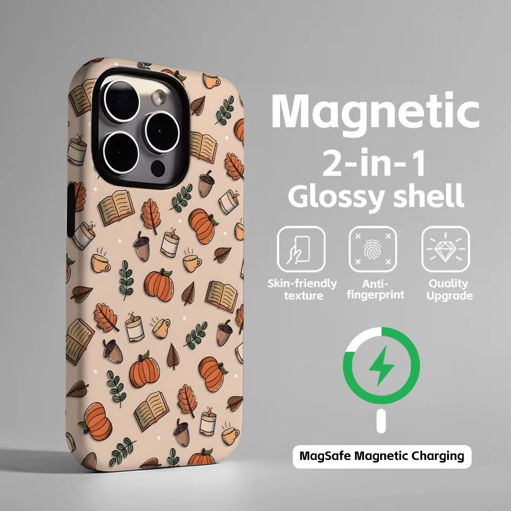 Coque Automne, Halloween  pour iphone 17/16/15/14/13/ Pro/ Pro max et Samsung S25/24/23/22