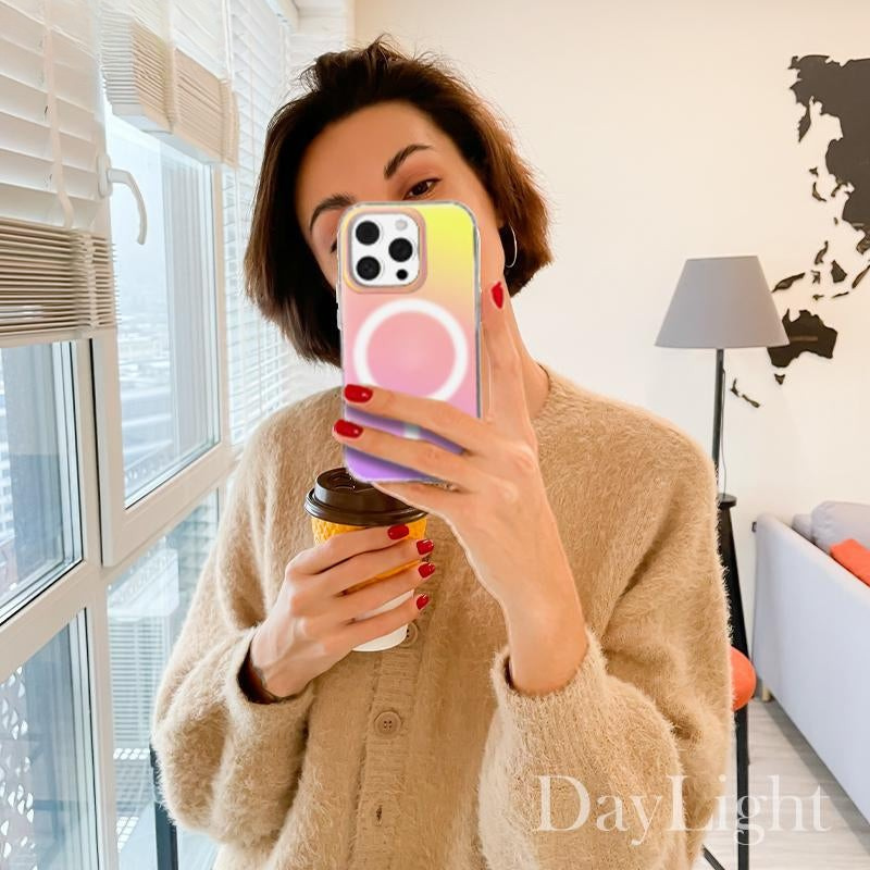 Coque Daylight Glow pour iPhone 17/16/15/ Pro/Pro Max / Air et autres séries, compatible Magsafe