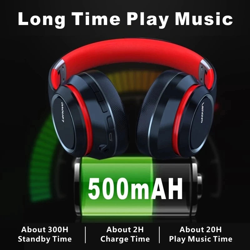 Lenovo Écouteurs Bluetooth HD200 - Rouge