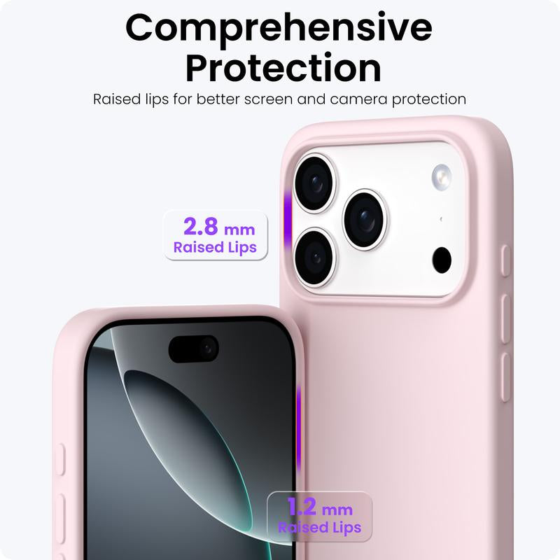 Coque en silicone MagSafe pour iPhone 17 , 17 Pro , 17 Pro Max , Air