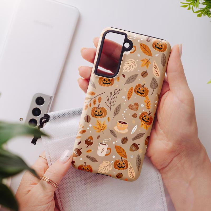 Coque Automne, Halloween  pour iphone 17/16/15/14/13/ Pro/ Pro max et Samsung S25/24/23/22
